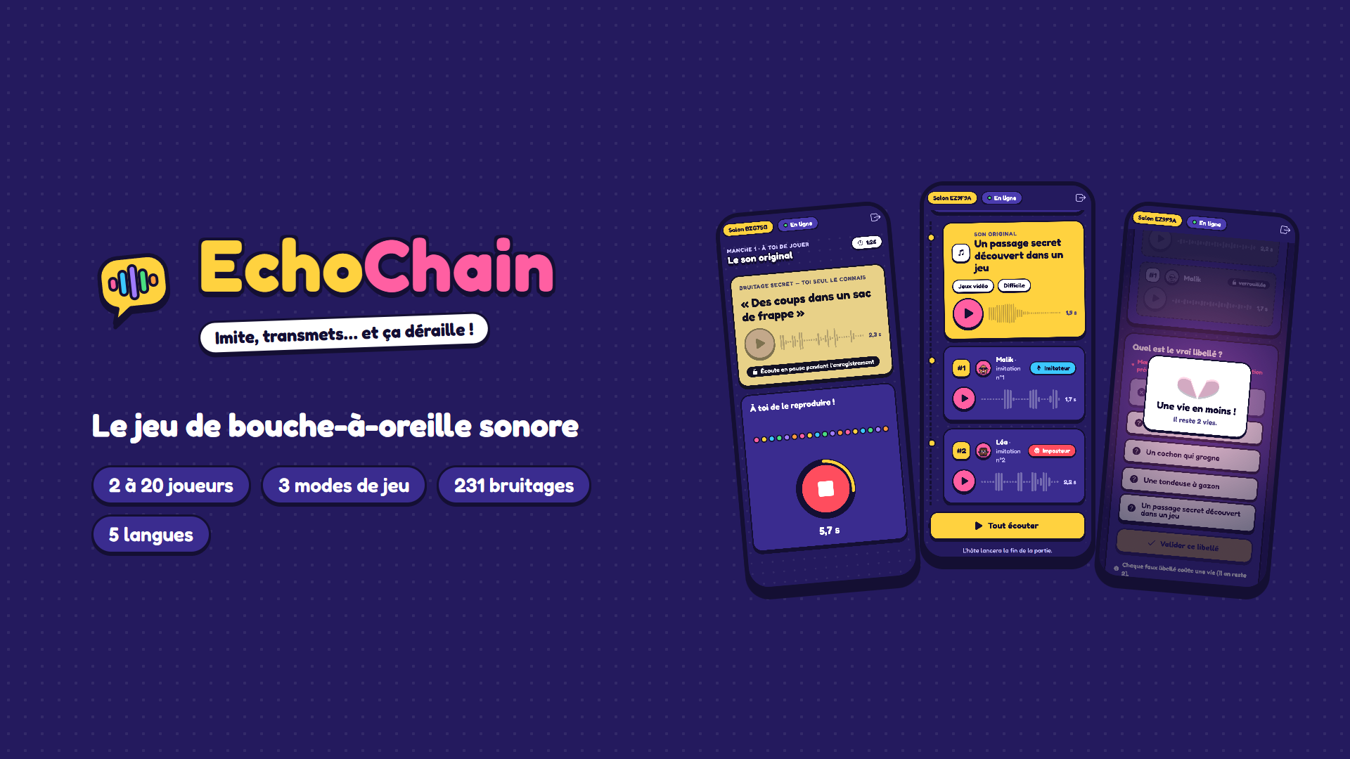 Aperçu du projet EchoChain