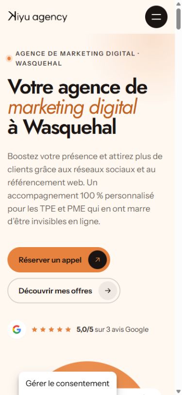 Aperçu de Kiyu Agency sur mobile